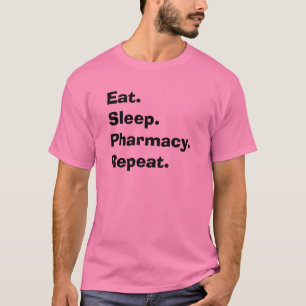 おもしろいな薬剤師のギフトは"食べましたり、眠ります、薬学… " Tシャツ