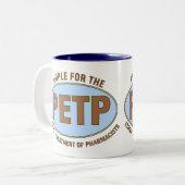 おもしろいな薬剤師のギフトユニークな"PETP" Deisgn ツートーンマグカップ (正面左)