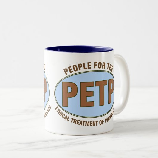 おもしろいな薬剤師のギフトユニークな"PETP" Deisgn ツートーンマグカップ (正面右)