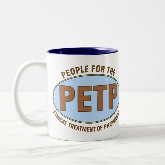 おもしろいな薬剤師のギフトユニークな"PETP" Deisgn ツートーンマグカップ (左)
