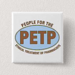 おもしろいな薬剤師のギフトユニークな"PETP" Deisgn 缶バッジ