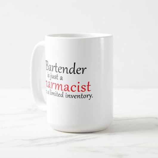 おもしろいな薬剤師の引用文のコーヒー・マグ コーヒーマグカップ (正面左)