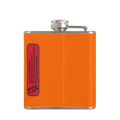 おもしろいな規定のウォッカ フラスク (裏面)