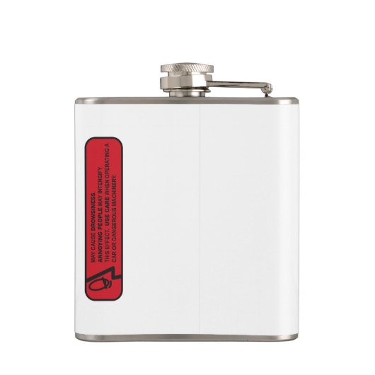 おもしろいな規定のウォッカ フラスク (裏面)