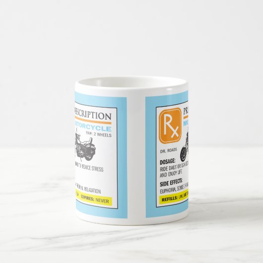 おもしろいな規定のオートバイのマグ コーヒーマグカップ (中央)