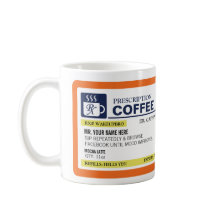 おもしろいな規定のコーヒー・マグ(左利き)