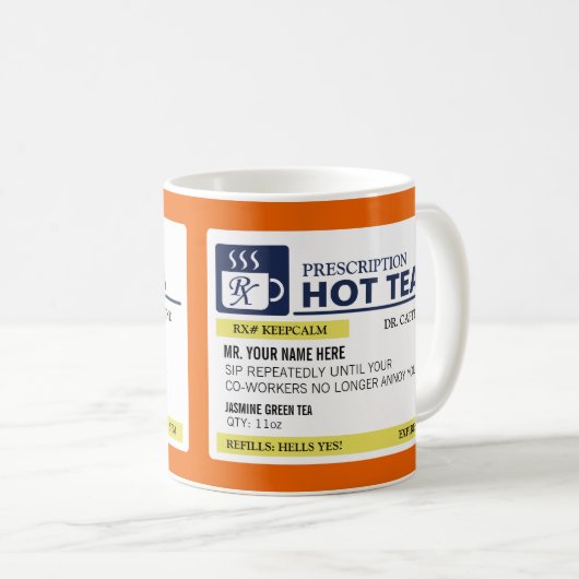 おもしろいな規定の熱い茶 コーヒーマグカップ (正面右)