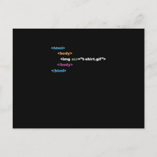 おもしろいな計算機プログラムコードHTML シーズンポストカード
