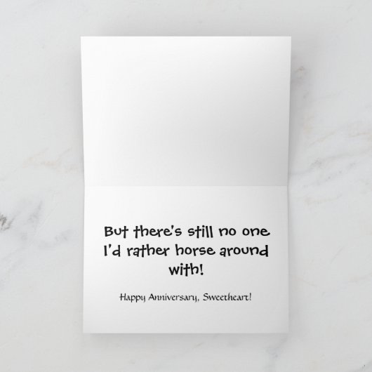 おもしろいな記念日の競馬のテーマの夫の妻 カード (内部)