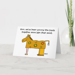 おもしろいな記念日の競馬のテーマの夫の妻 カード