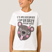 おもしろいな誕生日くまのしゃれ Tシャツ (正面)
