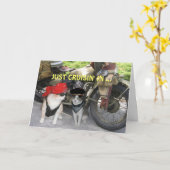 おもしろいな誕生日のちょうどCruisin カード (黄色い花)