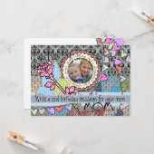 おもしろいな誕生日のテンプレートの写真カード-お母さん カード (正面/裏面インサイチュ)