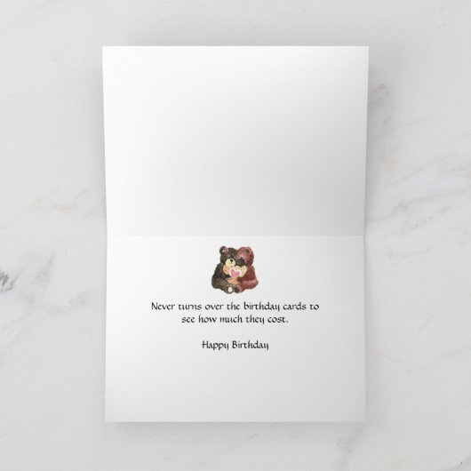 おもしろいな誕生日の友人-テディー・ベアのコレクション カード (内部)