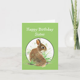 おもしろいな誕生日の姉妹すべての耳のかわいいバニーウサギ カード