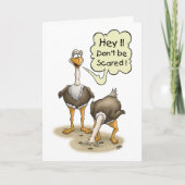 おもしろいな誕生日カード: 2おびえさせていないで下さい カード (正面)