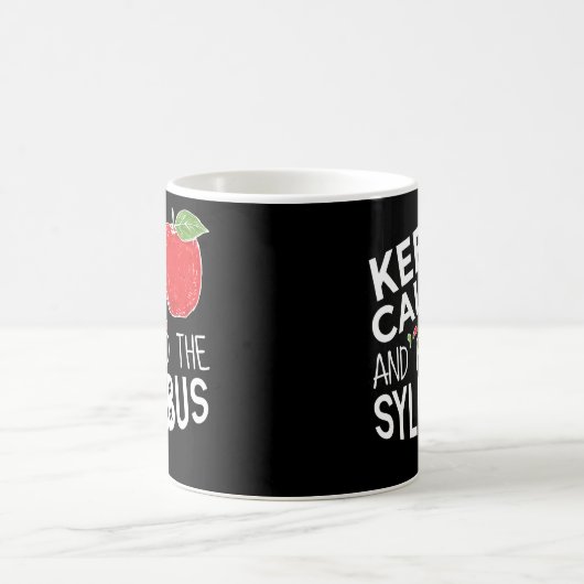 おもしろいな読書Mugシラバスの大学教授 コーヒーマグカップ (中央)