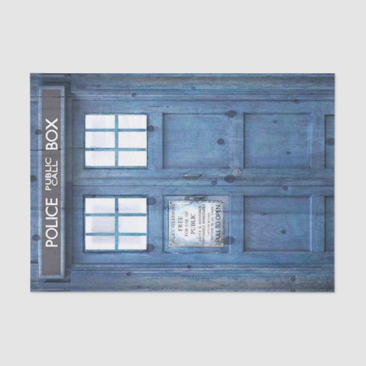 おもしろいな警察は公共呼出し箱に電話をかけます 薄葉紙 (正面)