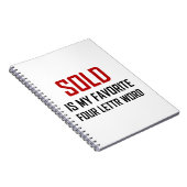 おもしろいな販売された好み4の手紙の単語 ノートブック (右側)