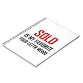 おもしろいな販売された好み4の手紙の単語 ノートブック (左側)