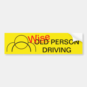 おもしろいな賢い人の運転 バンパーステッカー