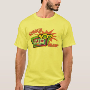 おもしろいな賭博のおばあさんのTシャツのギフト Tシャツ