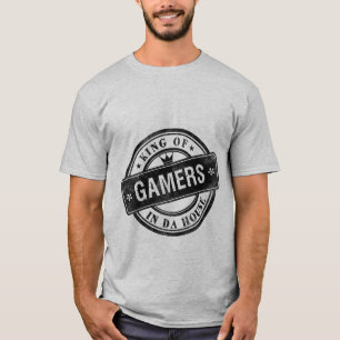 おもしろいな賭博のゲーマーのグランジなTシャツ王 Tシャツ