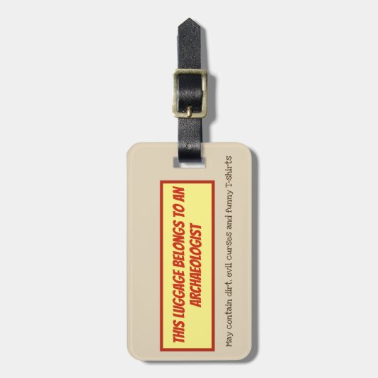 おもしろいな走行の考古学者 ラゲッジタグ (正面縦)