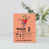 おもしろいな踊りのアメリカヘラジカの誕生会 インビテーションポストカード (スタンド正面)