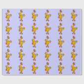 おもしろいな踊りのゴム鶏 ラッピングペーパー (フラット)