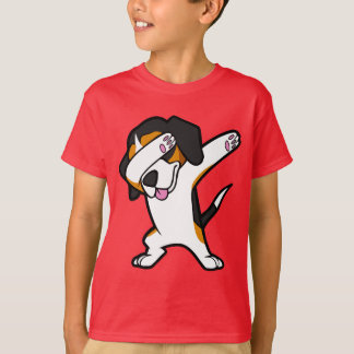 おもしろいな軽く押えるビーグル犬のおもしろいなヒップホップのダンスの軽打犬 Tシャツ
