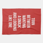 おもしろいな軽食のようにほしく、見えることの間で引き裂かれる キッチンタオル (横)