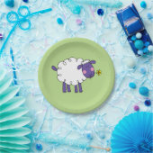 おもしろいな農場の羊毛質のヒツジ ペーパープレート (パーティー)