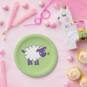 おもしろいな農場の羊毛質のヒツジ ペーパープレート (パーティー)