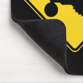 おもしろいな農場トラクターの交通標識の警告 マウスパッド (コーナー)