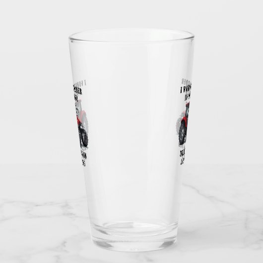 おもしろいな農業の引用文のトラクターのハードワーク タンブラーグラス (左)