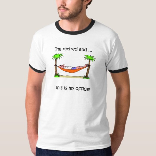 おもしろいな退職のユーモア Tシャツ (正面)