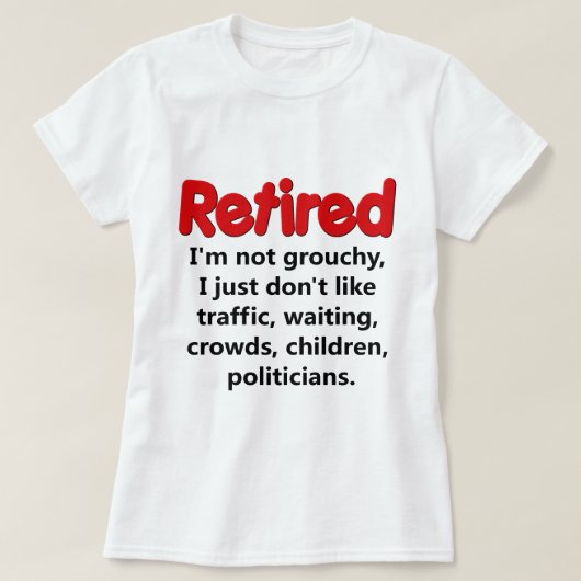 おもしろいな退職の発言 Tシャツ (デザイン正面)