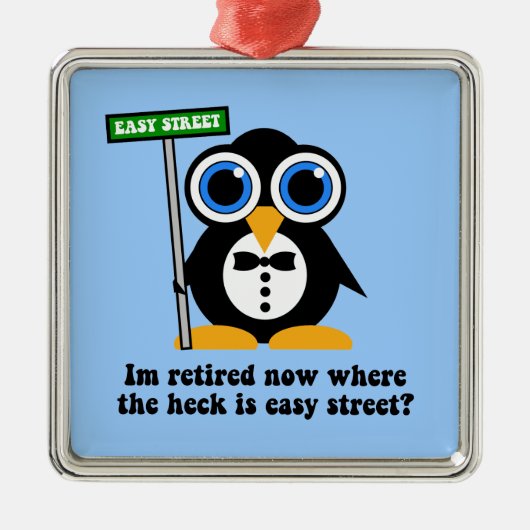 おもしろいな退職 メタルオーナメント (正面)