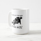 おもしろいな速い土のバイクのモトクロスのマグにいかに乗るか コーヒーマグカップ (正面左)