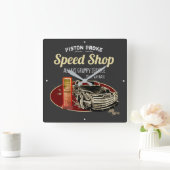 おもしろいな速度の店ピストンは気難しいサービスを壊しました スクエア壁時計 (ホーム)