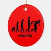 おもしろいな進化のボーリング セラミックオーナメント (左)