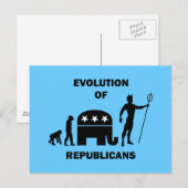 おもしろいな進化の共和党員 ポストカード (正面/裏面)