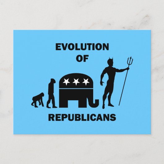 おもしろいな進化の共和党員 ポストカード (正面)