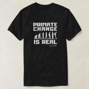 おもしろいな進化の霊長目の気候変動は実質です Tシャツ