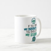 おもしろいな運転インストラクターの先生のコーヒー・マグの運転者 コーヒーマグカップ (正面右)