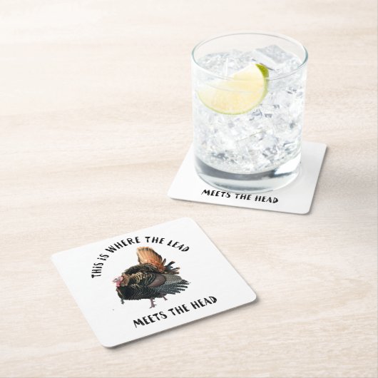 おもしろいな野生のトルコの狩りの引用文の人の洞窟のコースター スクエアペーパーコースター (インサイチュ)