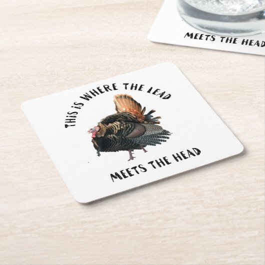 おもしろいな野生のトルコの狩りの引用文の人の洞窟のコースター スクエアペーパーコースター (アングル)