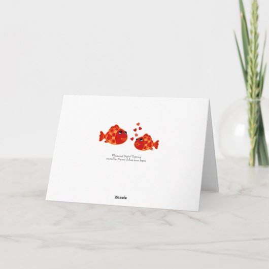 おもしろいな金魚愛漫画の母の日 カード (裏面)