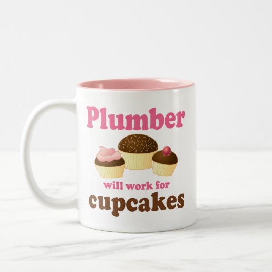 おもしろいな鉛管工 ツートーンマグカップ (左)